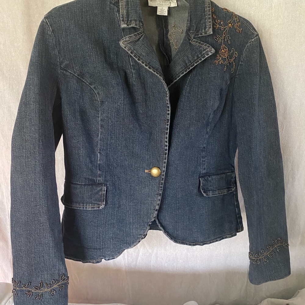 Beaded Jean Jacket - Picture 2 of 8